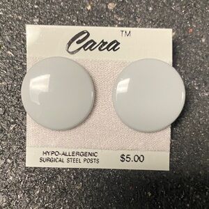 Cara 90s Gray Round Earrings
